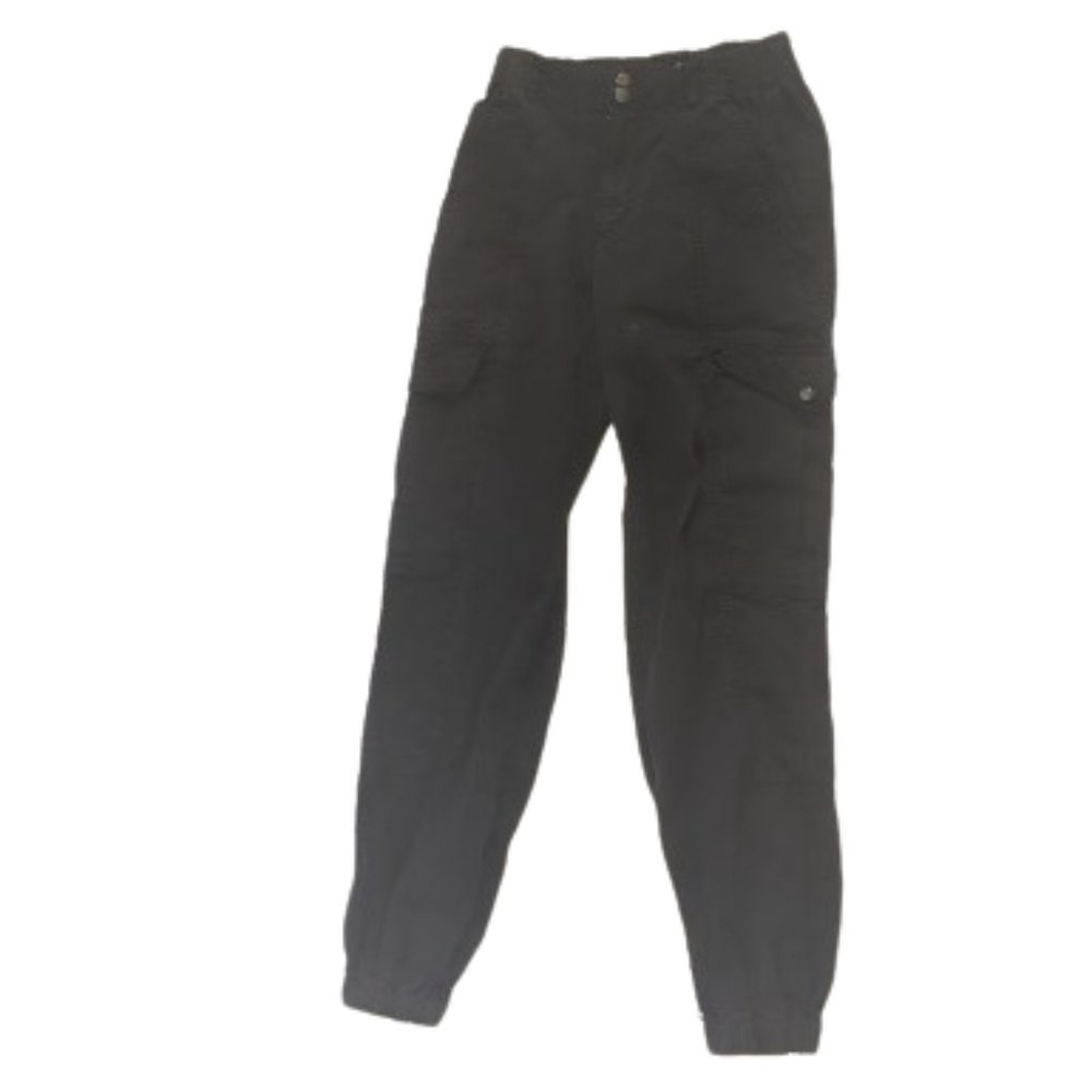---  Black Cotton Cargo Pants Size XS